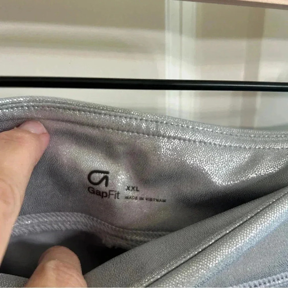 NWT Gap Kids XXL size 14/16 girls silver sparkly leggings. Stretchy. Comfy. - Picture 6 of 8